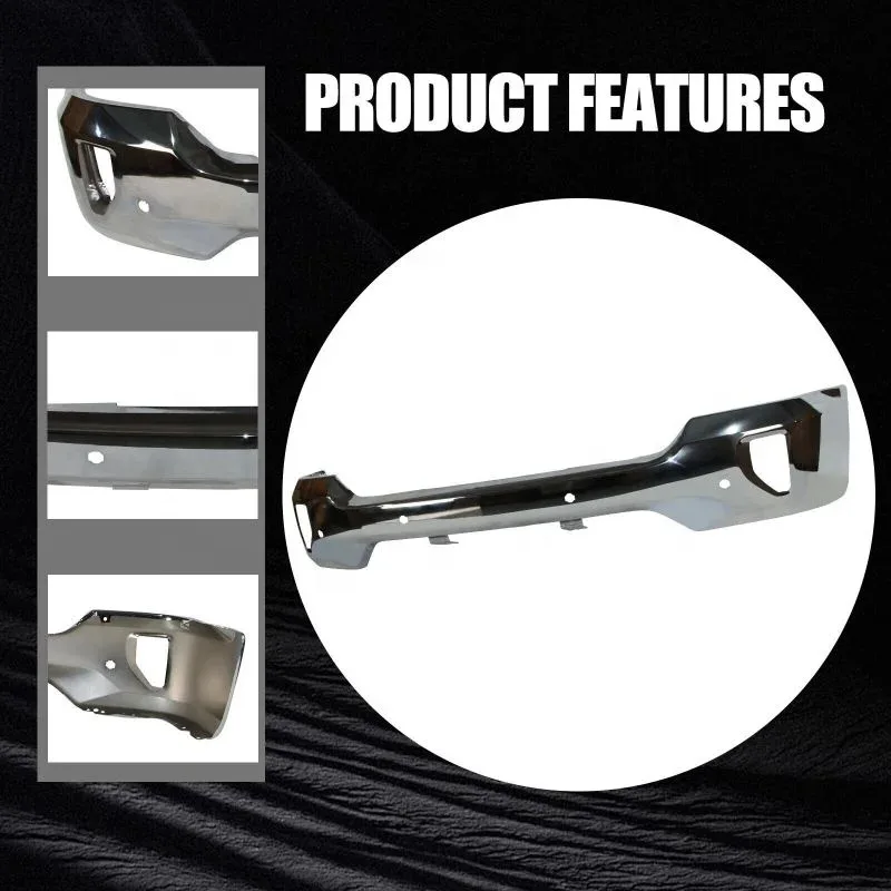 

Chrome Front Bumper for 16-19 Chevy Silverado 1500/LD Face Bar W/ Fog Light Hole 1002862