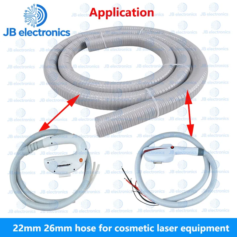 White grey 22mm 26mm hose for cosmetic laser equipment