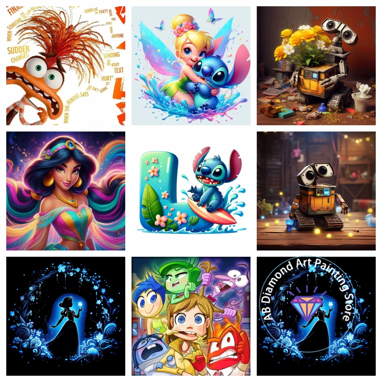 

Lilo&Stitch AB Diamond Painting Kit 5D DIY Tinker Bell Diamond Embroidery Cross Embroidery Handmade Art Gift Home Decoration