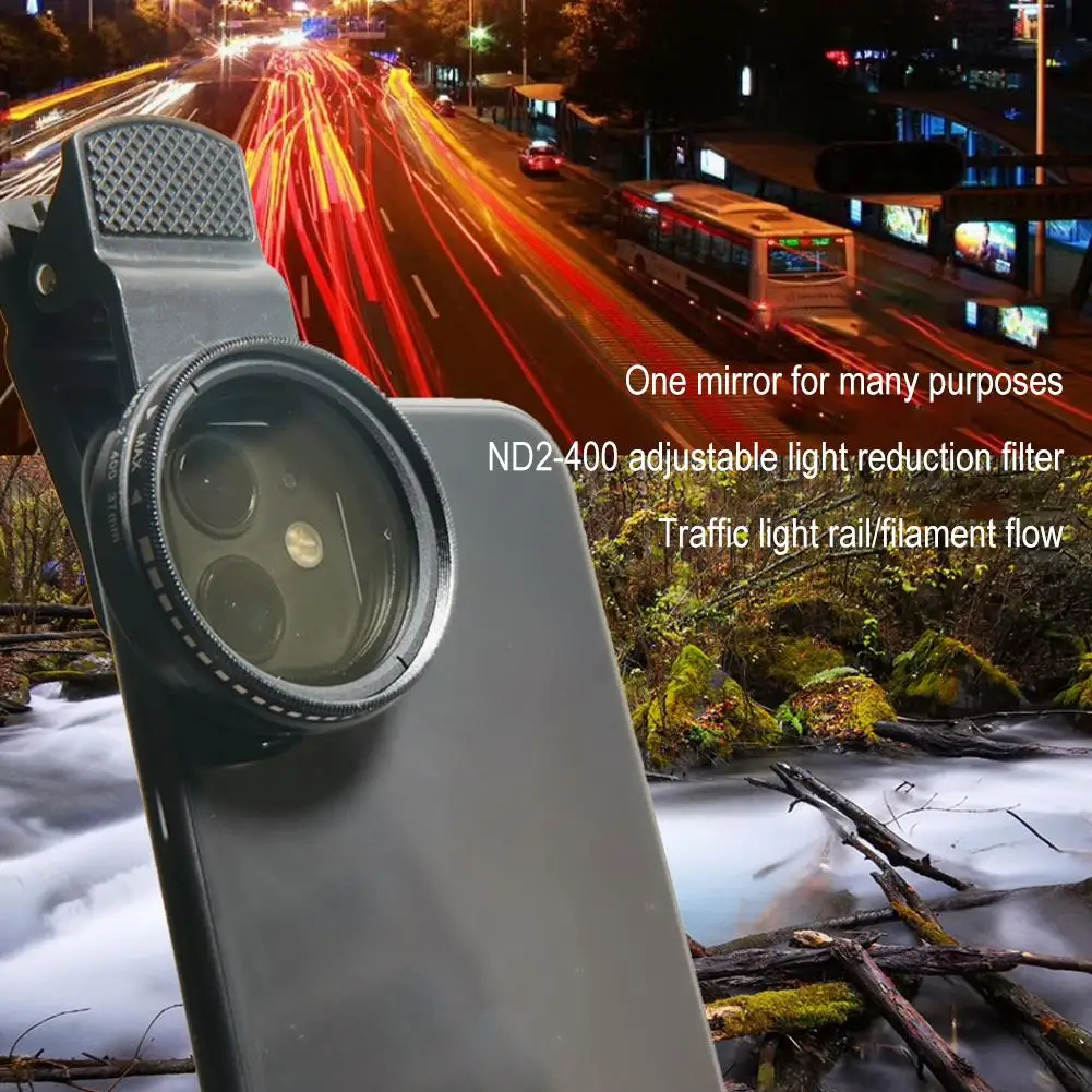 Universal Clip-On nd 2-1/2 Filter mit einstellbarer Dichte Telefon Polarisator Weitwinkel objektiv 37/52mm CPL Filter Kamera Zubehör
