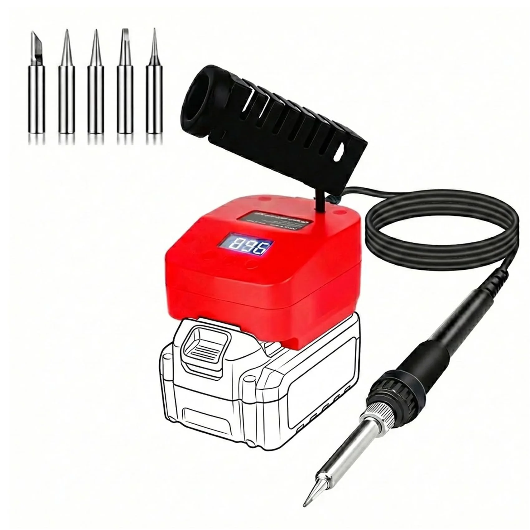 

Аккумуляторный паяльник Craftsman 20V с защитой от низкого напряжения, USB Type-C, набор для пайки на аккумуляторе для DIY-проектов