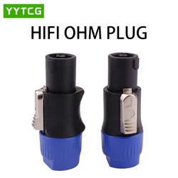 4 Pole 4Pin NL4FC Speaker Connector Ohm Plug Speaker Audio Cable Adapter Twist Lock 4 Pin Speakon Female Jack Accessories