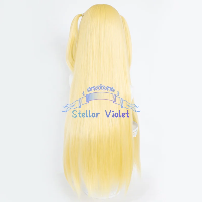 Misa Amane Cosplay Wig Heat Resistant Anime Death Note Misa Amane Cosplay Synthetic Wigs Double Ponytail 90CM Gold Anime Wig