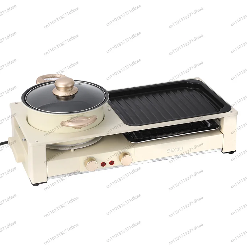 

Household Korean Hot Pot Barbecue Integrated Pot Multifunctional Barbecue Machine Indoor Electric Baking Pan Smokeless