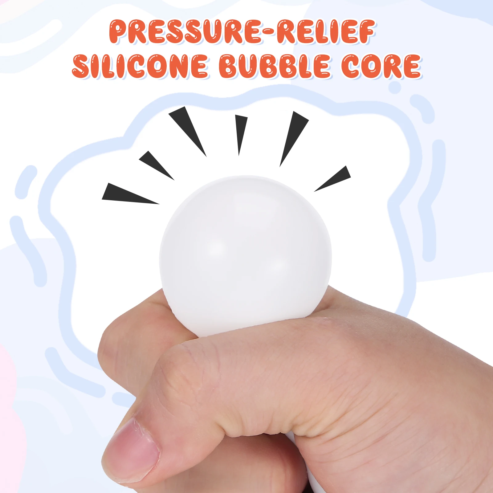 10 قطعة سيليكون ضغط فقاعة إدراج DIY بها بنفسك الإجهاد الإغاثة الدعائم اللمس اللعب الحسي استبدال مكون الكرة الداخلية #4