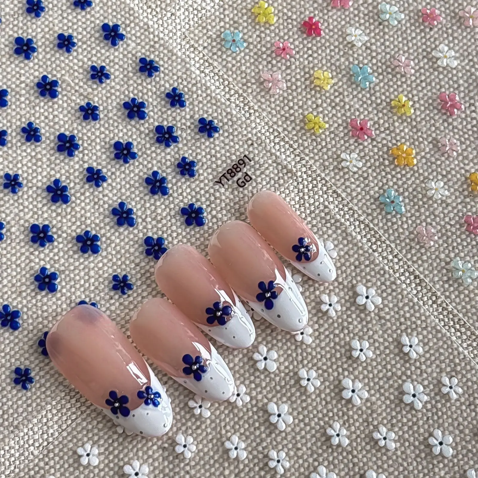 A Variety of Colors Small Flowers Alphabet Sticker Nails Lace Nail Stickers Mini Foil Nail Art Supplies Stars for Nails Nailart