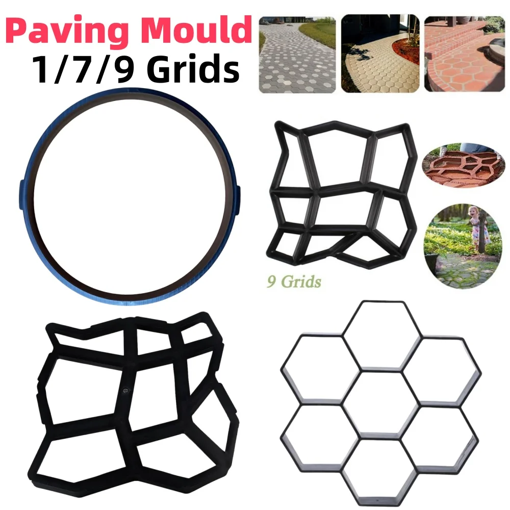 Garden Irregular Plastic DIY Pavement Mold Walk Maker Path Maker Home Brick Mold Concrete Form Pathmate Stepping Stone Molds