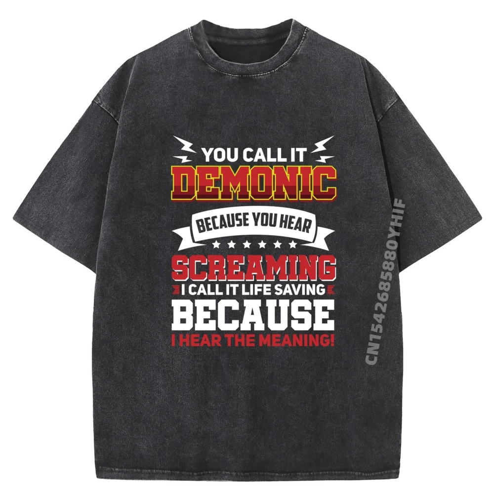 

Loud Demonic Luxury Designer Mens Funny Gifts Vaporwave Graphic Tees Mens Comfortable Washed Shirt Vintage Style