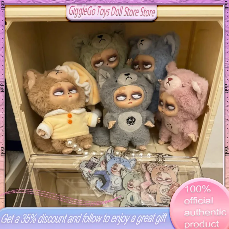 

N Stock Genuine Sleepless Grumppi Insomnia Runaway Baby Velvet Plush Blind Box Decoration Bag Pendant Surprise Cute Gift