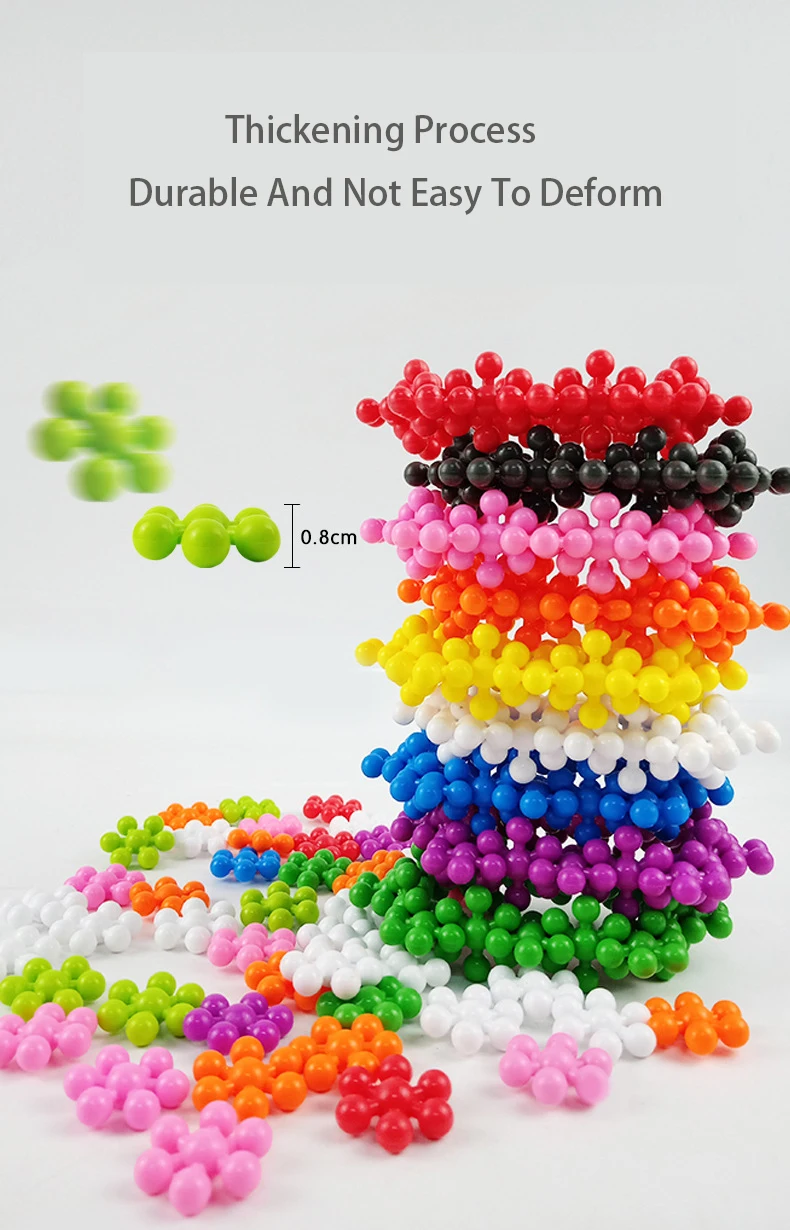 Kinder Bunte Kunststoff Pflaumenblüte Bausteine Spaß Zusammengebaute Schneeflocke Stücke Einfügen Aufklärung Frühe Bildung Spielzeug – Detail 3