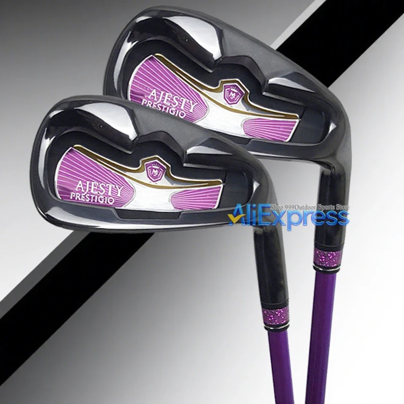 Клюшки для гольфа женские Prestigio 9, утюги для гольфа, набор клюшек MJ для правой руки, графитовые валы L Flex 5-9 P A S