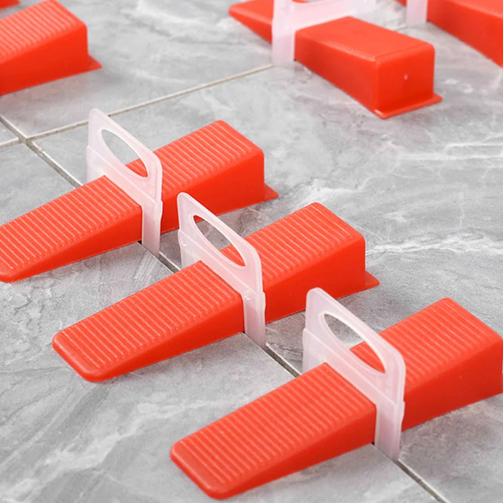 Tile Leveling System Clips 100 Pieces Tile Spacers 2MM for Ceramic Tile Laying Leveling Construction Tools