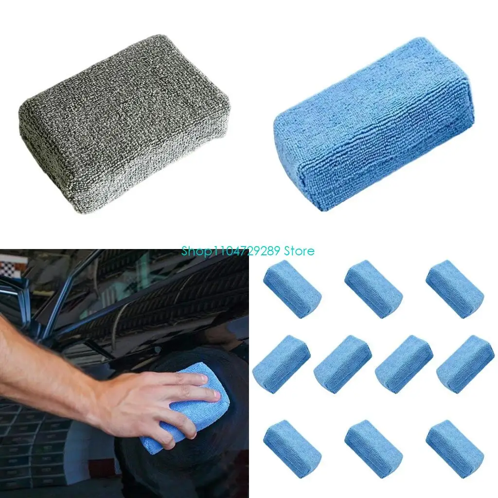 D8KE Microfiber Applicator Sponges Suitable For Car Exterior And Interior Waxing Buffing Smooth Even Wax and Polish Coverage