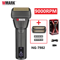 WMARK NG-7982 Men's Electric Shaver 9000RPM Two-blade Mesh Razor Professional Hair Clipper Hair Cutting Machine Barbershop Salon