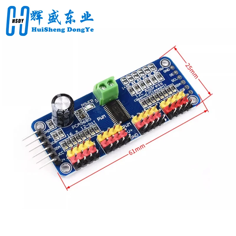 PCA9685PW 16 Channel 12-Bit PWM Servo Shield Driver I2C Interface PCA9685 Module For Raspberry Pi