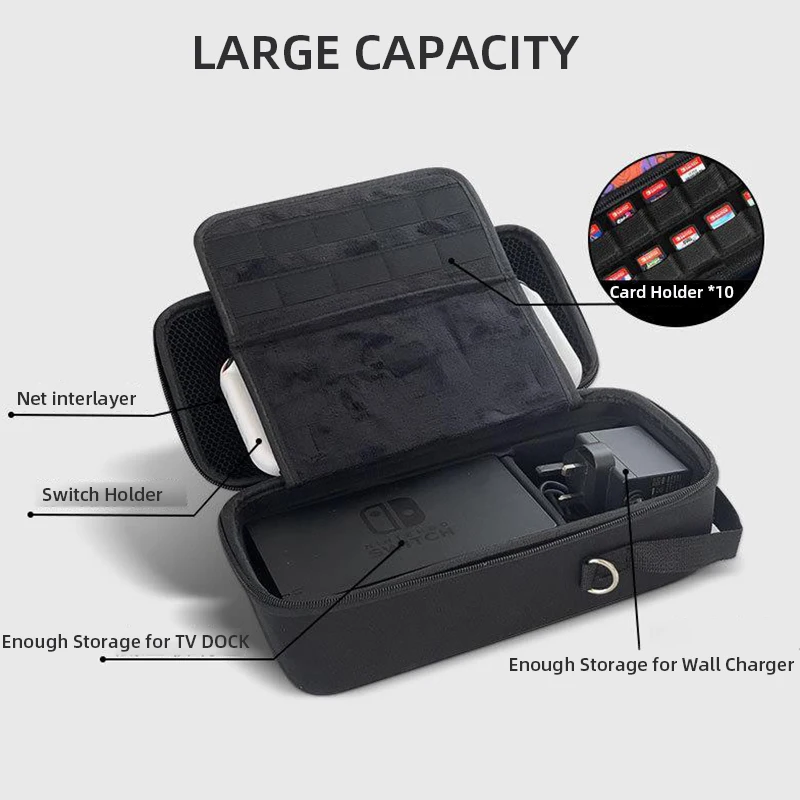 Переносная сумка для хранения данных с переключателем OLED/LITE для Nintendo Switch
