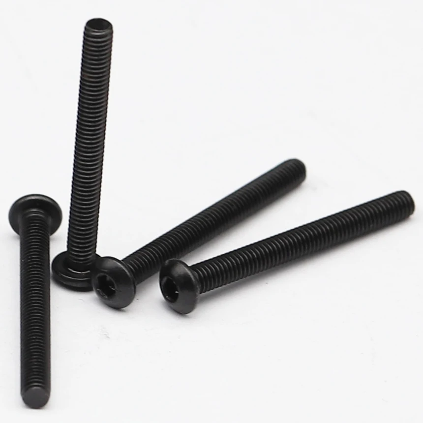 M3*25mm 28mm 30mm 32mm 35mm 10.9 Grade Black Carbon Steel DIN7380 Bolt Pan Oval Round Button Head Inner Hex Hexagon Socket Screw