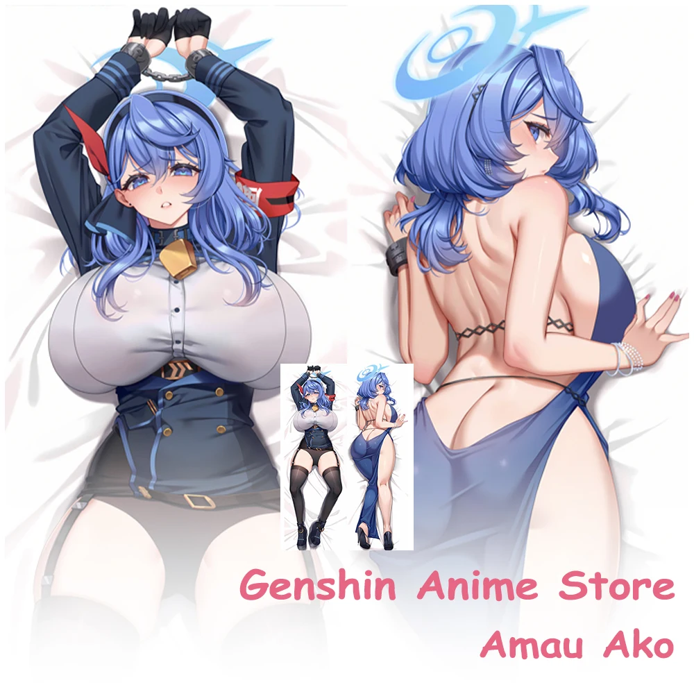 

Dakimakura Blue Archive Amau Ako Anime Pillowcase Cosplay Props Polyester Anime 2Sided Printed Otaku Pillow Cushion Covers