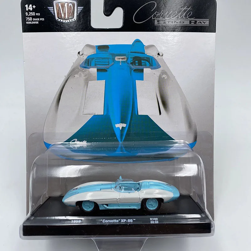 

Модель автомобиля M2 1/64 1959 Corvette XP-86 из сплава, статическая, для коллекции, декоративная, праздничный подарок, игрушка