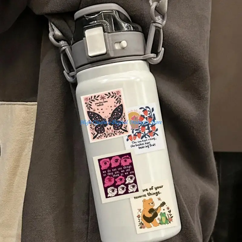 U2JE 50PCS芸術的な表現ステッカーDIYプロジェクトとギフト用の取り外し可能なデザイン