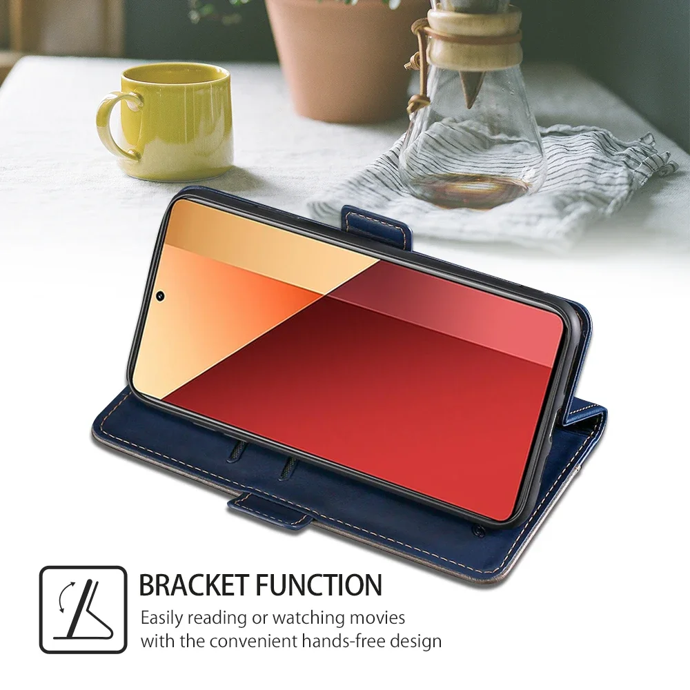 Business Magnetic Wallet Phone Case for Samsung Galaxy M54 M34 M15 F15 5G Flip Cover Book Leather Case for Galaxy M15 Card Slots