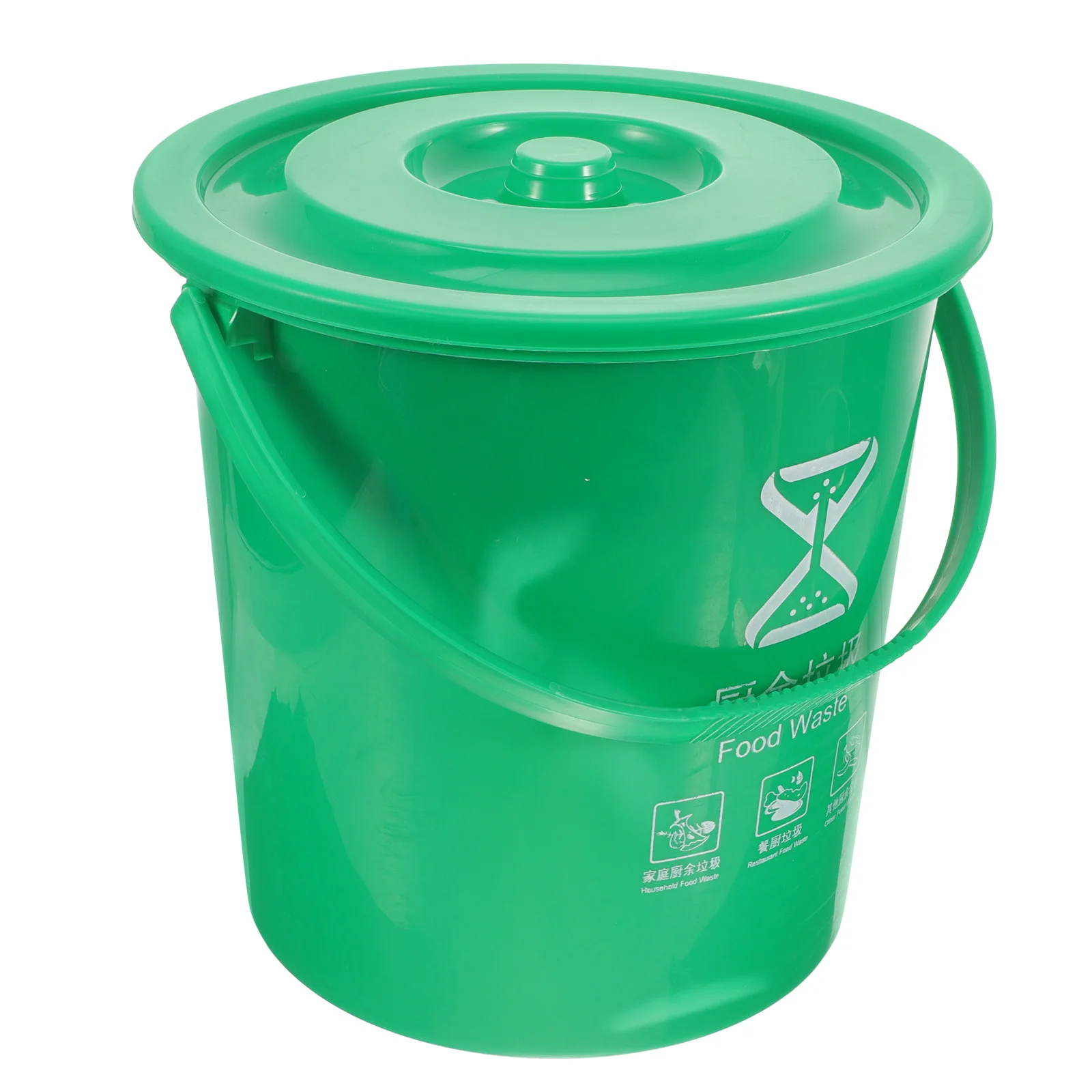 

Portable Trash Can Handheld Waste Bin with Lid Garbage Container Compost Kitchen Bucket Counter Pail For Plastic Food