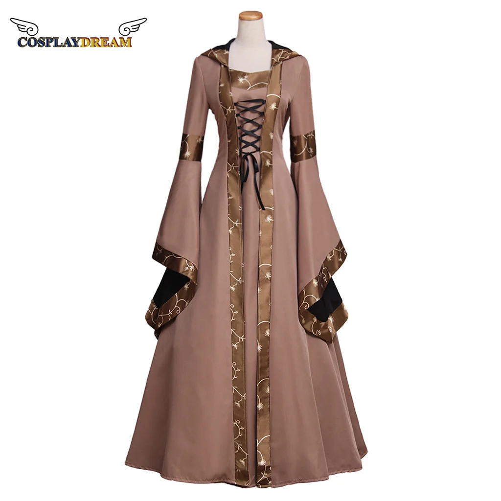 ยุคกลาง Retro ชุดน่ากลัวฮาโลวีน Carnival Party Cosplay เครื่องแต่งกาย Victorian Tudor สเปนชุด Noble Regency ชุด