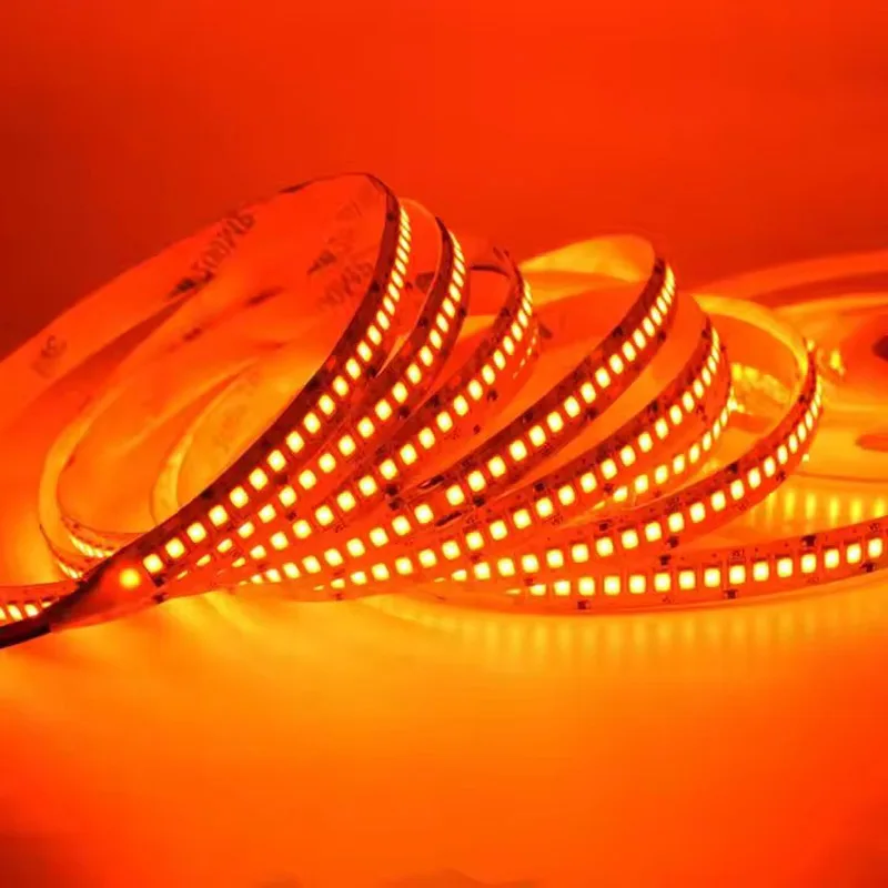 

5m 20w/m Orange Amber Flame LED Flexible Strip Light DC12V DC24v 240 leds/m 1700k 1800K 1900K 2200K Gold Yellow Red Green Blue