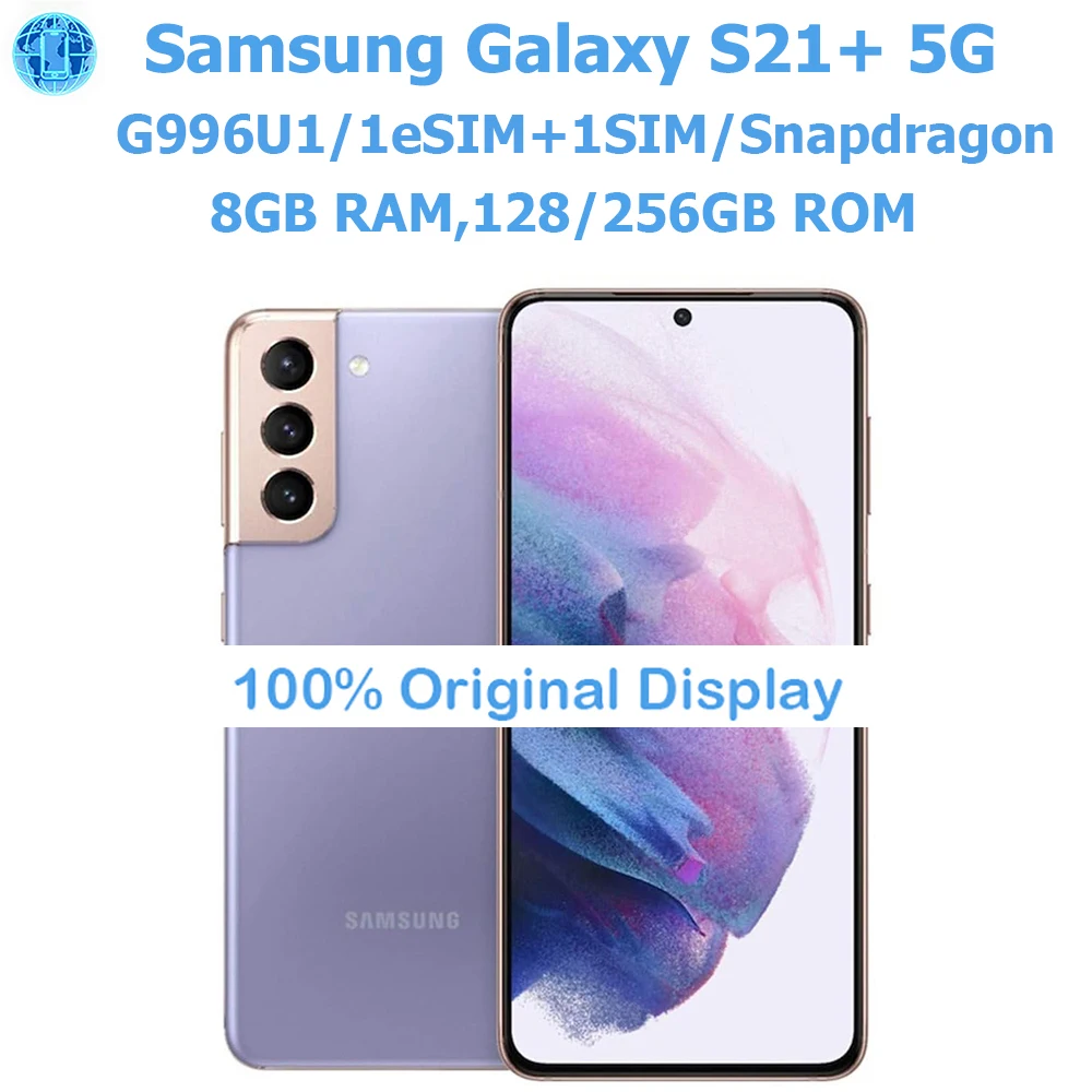 Samsung Galaxy S21 S21+Plus 5G Smart Android Phone 6.7-inch AMOLED 120Hz 64MP Samsung Phone 4800mAh OriginaUnlocked l US Version