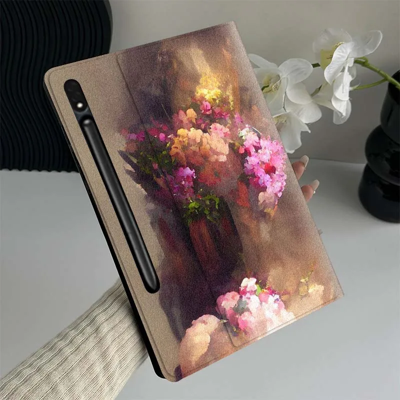 

Colorful Flowers Vase Arrangement Tablet Case For Samsung Galaxy Tab S7 S8 S9 S10 FE Lite Gift