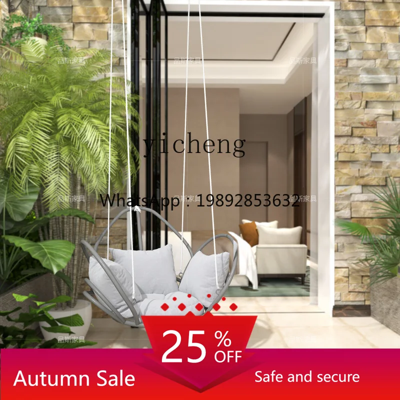 

TQH Hanging Basket Rattan Chair Glider Home Balcony Cradle Chair Adult Swing Indoor Outdoor Recliner