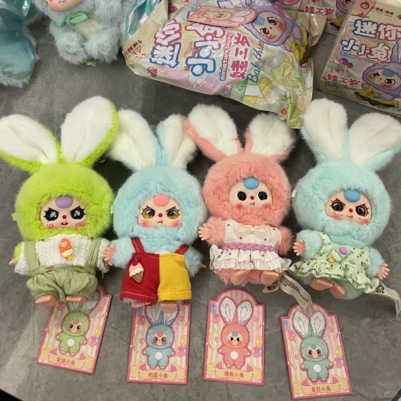 정품 미니어처 토끼 시리즈 블라인드 박스 수집용 장난감 귀여운 펜던트 유행 선물 소녀용 데스크탑 장식품