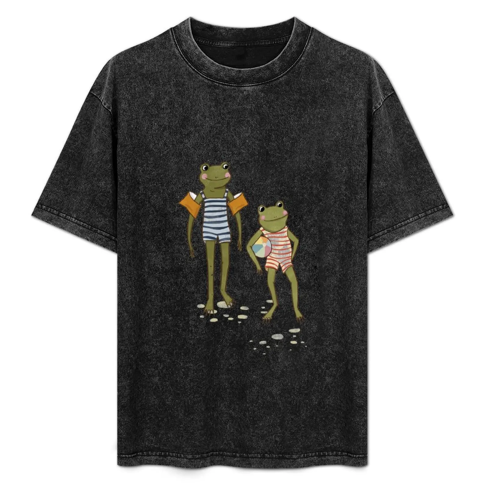 Frog Pond Friends T-Shirt Summer Casual Loose T-Shirt
