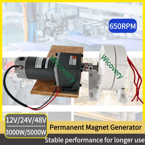 PMG 3KW 5KW Wind Turbine Generator 12V 24V 48V AC DC Power Magnetic Dynamo Water Turbine Hydro Alternator Free Energy Windmill