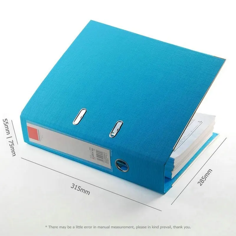 Large Capacity Big Ring Binder A4 Paper Document Organizer Lever Arch File Folder For Documents Storage