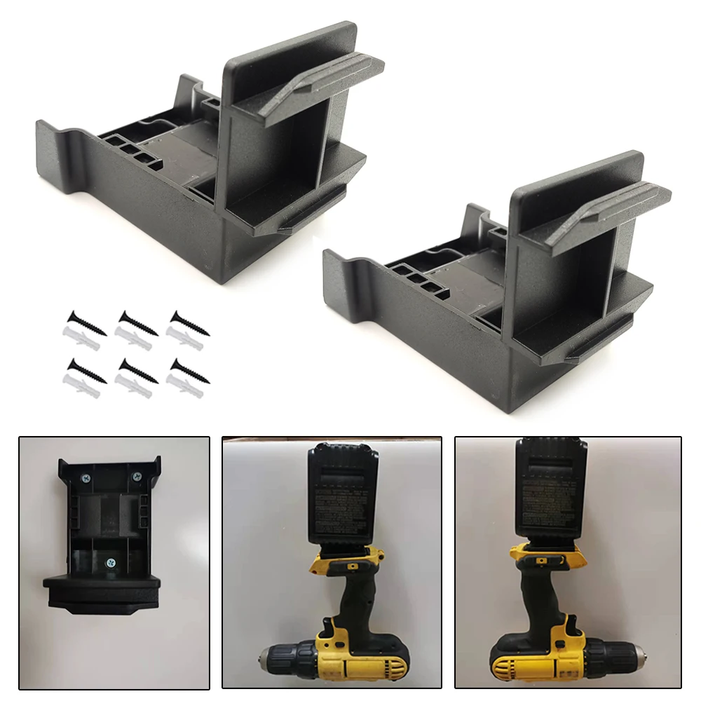 

For Dewalt/Milwaukee 18/20V Batteries and Tool 2-in-1 Tool Mounting Bracket/Base Battery Wall Mount Bracket Battery Base Bracket