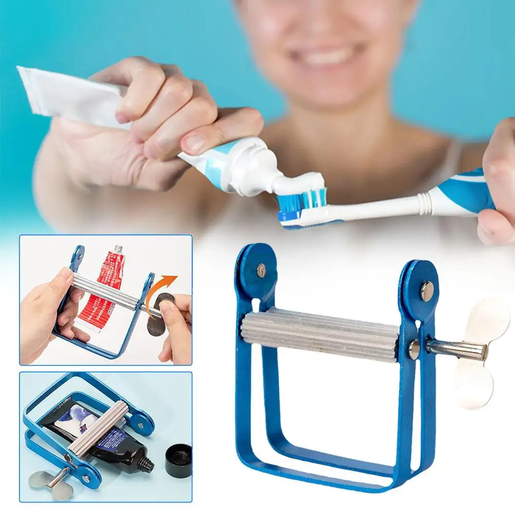 Dispensador de pasta de dientes perezosa, exprimidor de tubo para baño, herramienta de Metal para pelo de Color, exprimidor de pintura cosmética,