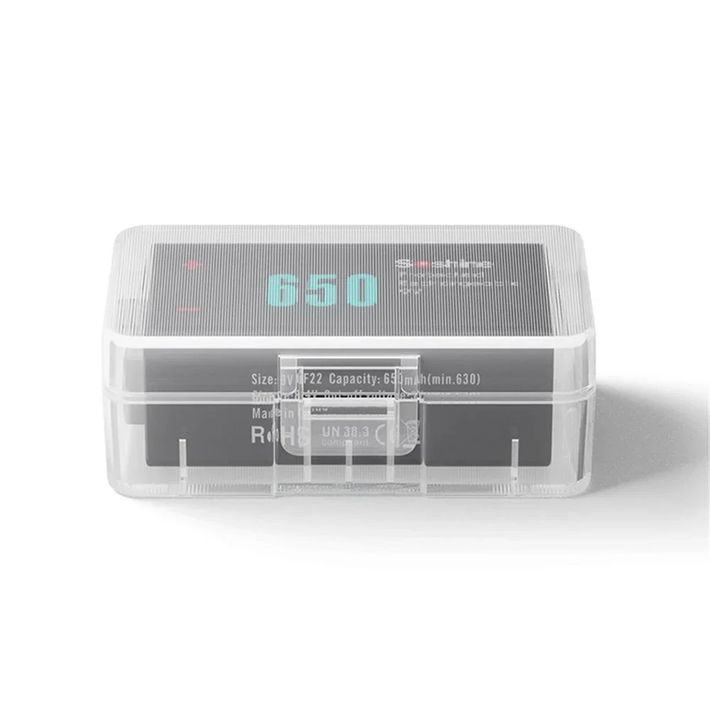 1-5pcs Hard Plastic 9V Battery Case Storage Boxes Case Transparent For 1-2 slot 9V 6F22 Battery Holder Cell Container