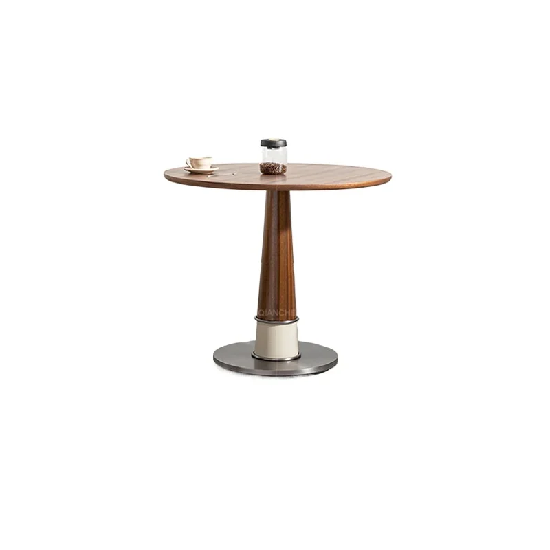 

Business meeting table Household walnut small apartment dining table