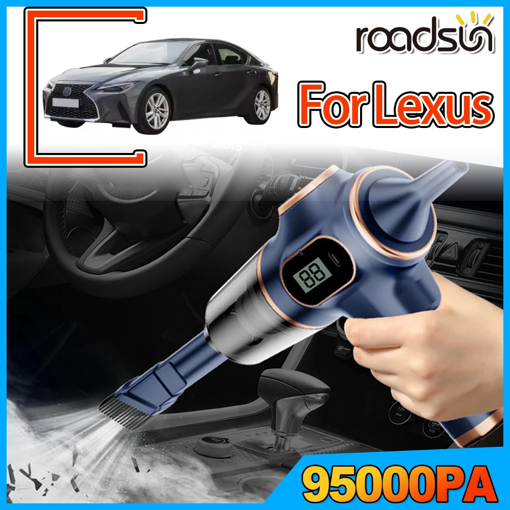 Roadsun 95000PA Convenien Vacuum Cleaner Car & Family High Power Mini Wireless For Lexus ES GS IS LS CT LM UX MX LX GX RX RC LC