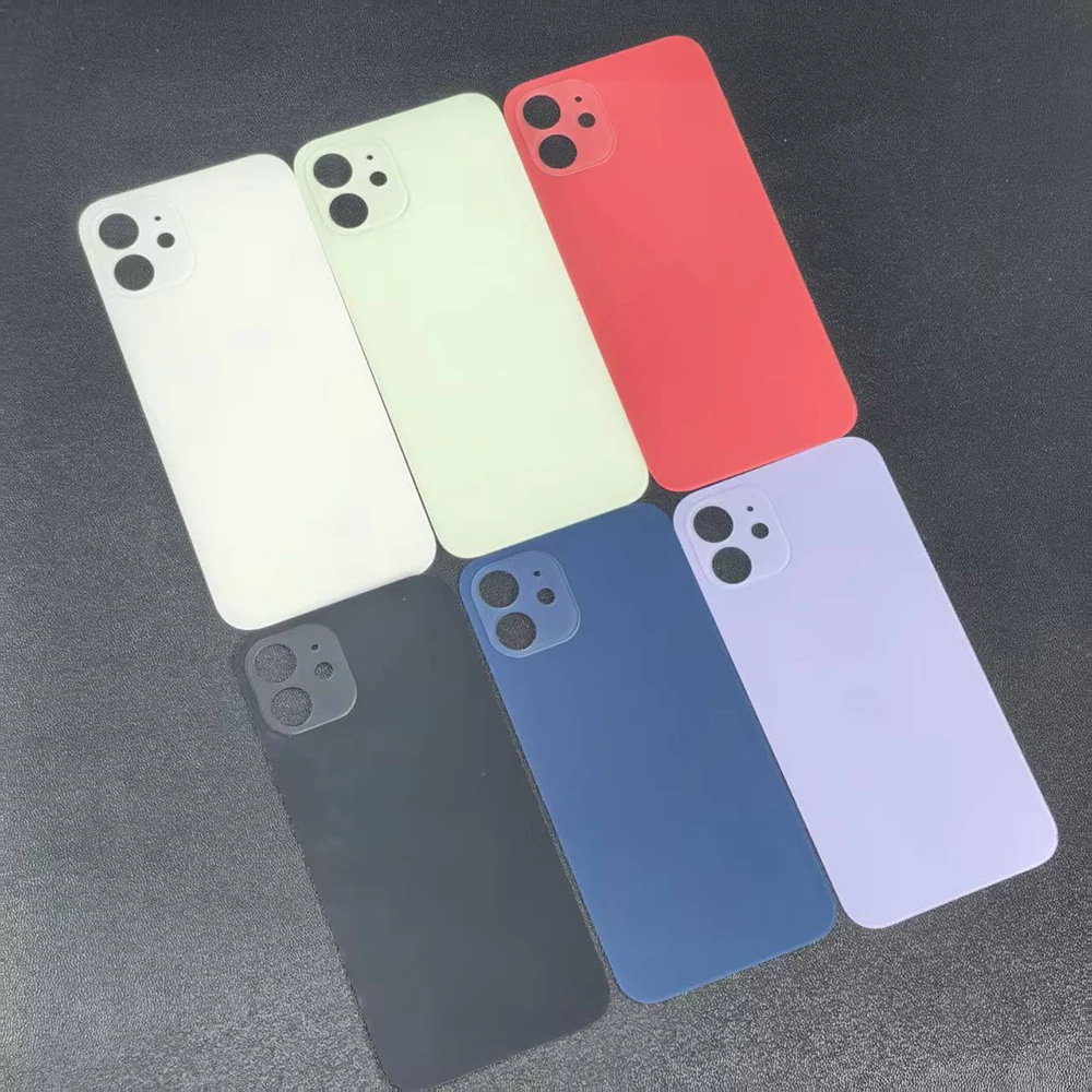 6.1'' Back Glass Cover For iPhone 12 Replacement Rear Battery Door Housing Glass Cover For iPhone12 Back Cover With Camera Lens
