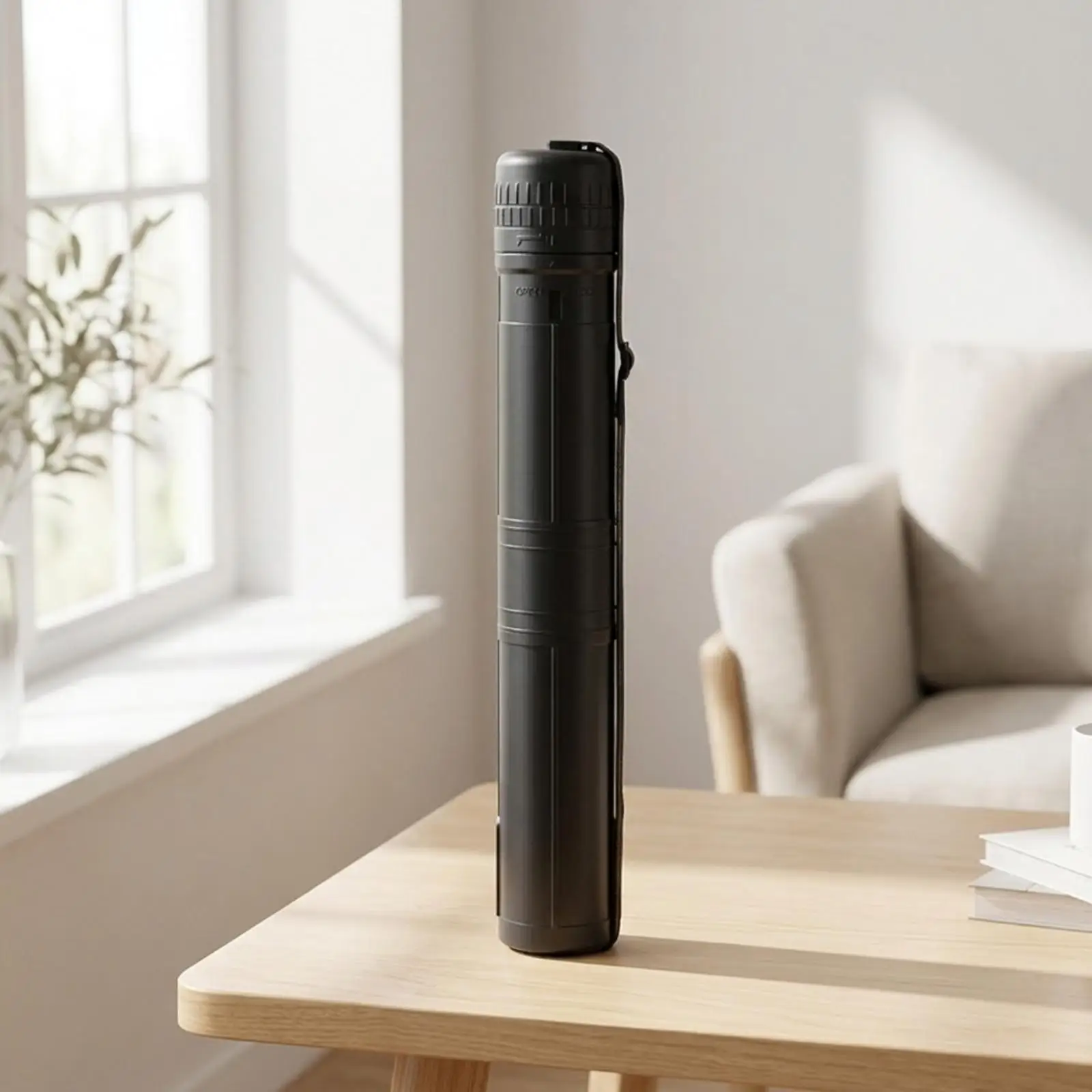 Telescopic Poster Tube Extendable Art Storage Tube with Strap Waterproof Moisture-Resistant for Artists, Travel, School
