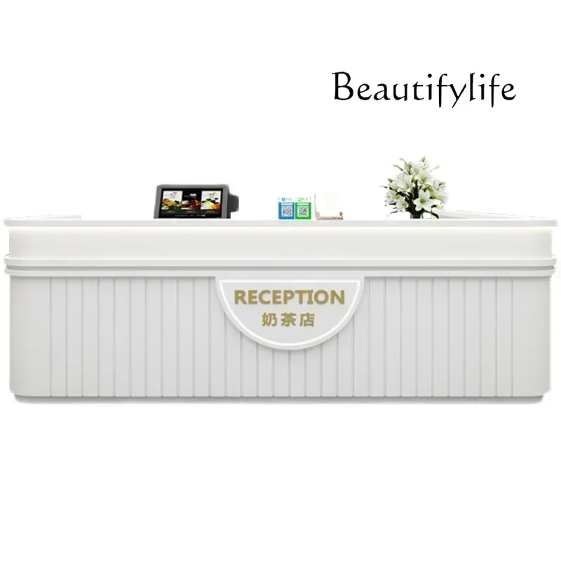 Uu New S Milk Tea Shop Cashier Bar Counter Store Small Clothing Store Beauty Salon Corner Front Desk Reception Desk