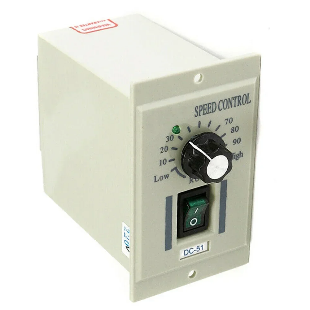 DC Motor Speed Controller AC 220V 400W Knob Motor Speed Regulator 100×60×112mm 50Hz DC 0-90V Variable Adjust Lathe Control