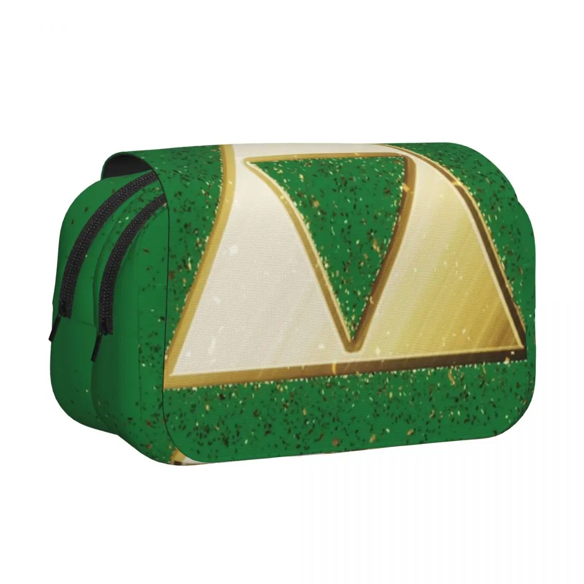 Gold Triforce Glitter Paint Splatter Pencil Cases Pen Holder Hard Shell Leather Big Capacity Pen Box Pencil Bag for Studen Gifts