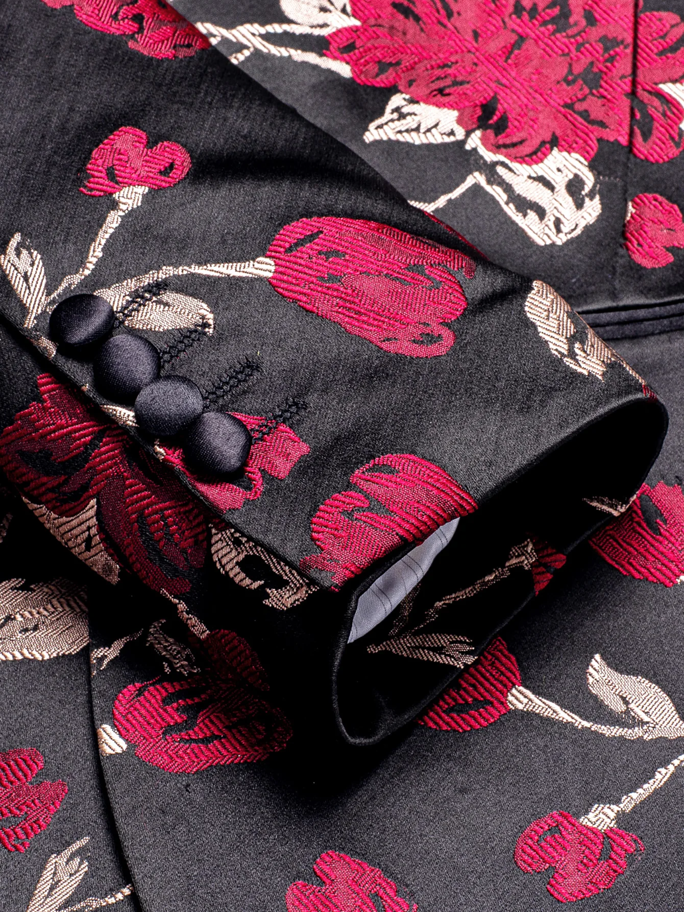 Black Base Red Tulip Floral Ja - đánh giá và giá Men Formal Wear Red