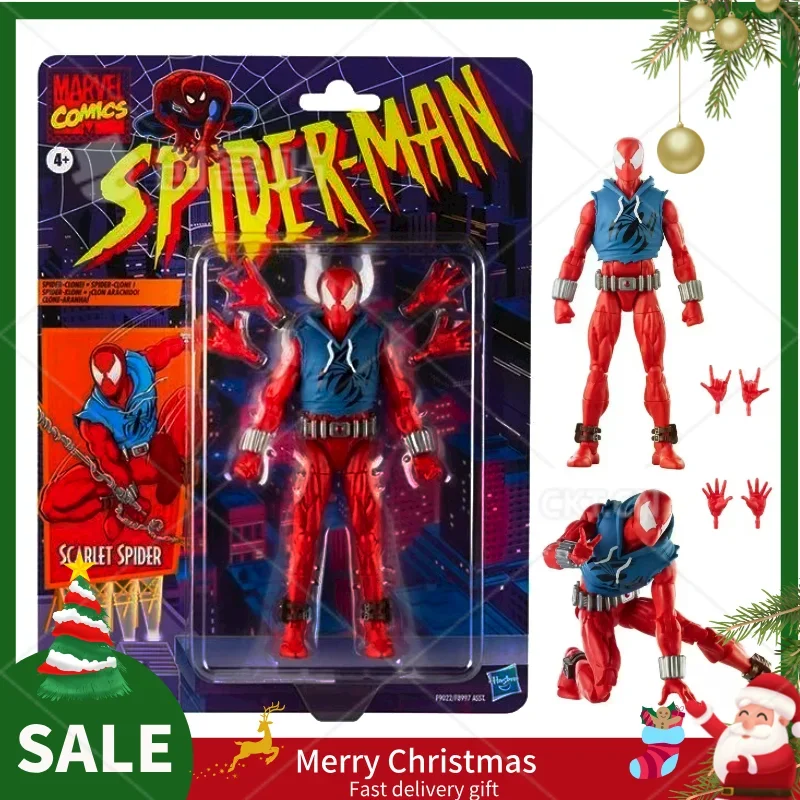 ML Legends Spider-Man Retro Packaging Series Scarlet Spider Anime Figure Model Toys Model Gifts for Boy 1/12