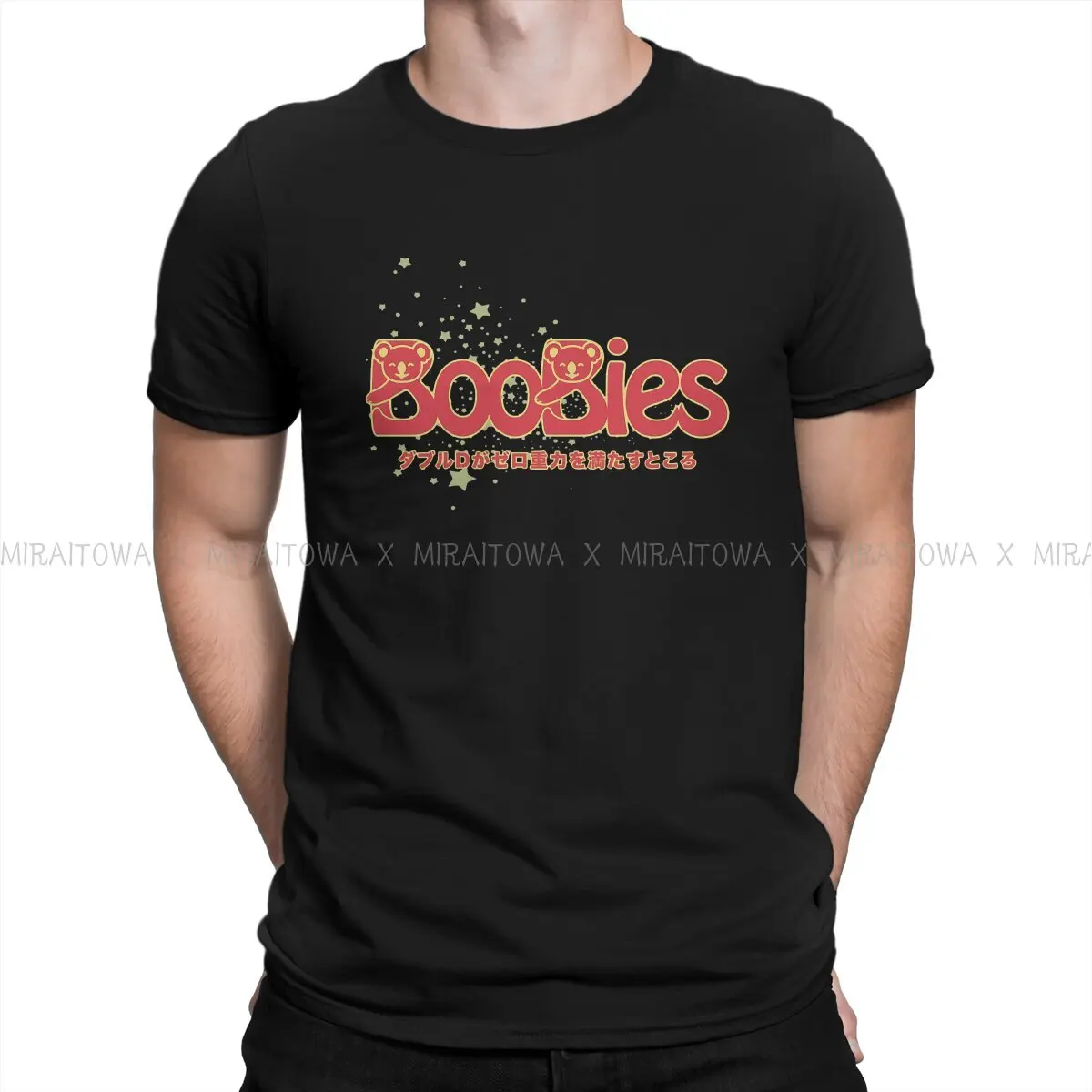 SPACE DANDY Boobies Inspired  T Shirt Goth Men's Tees Summer Cotton Tops Harajuku Crewneck TShirt
