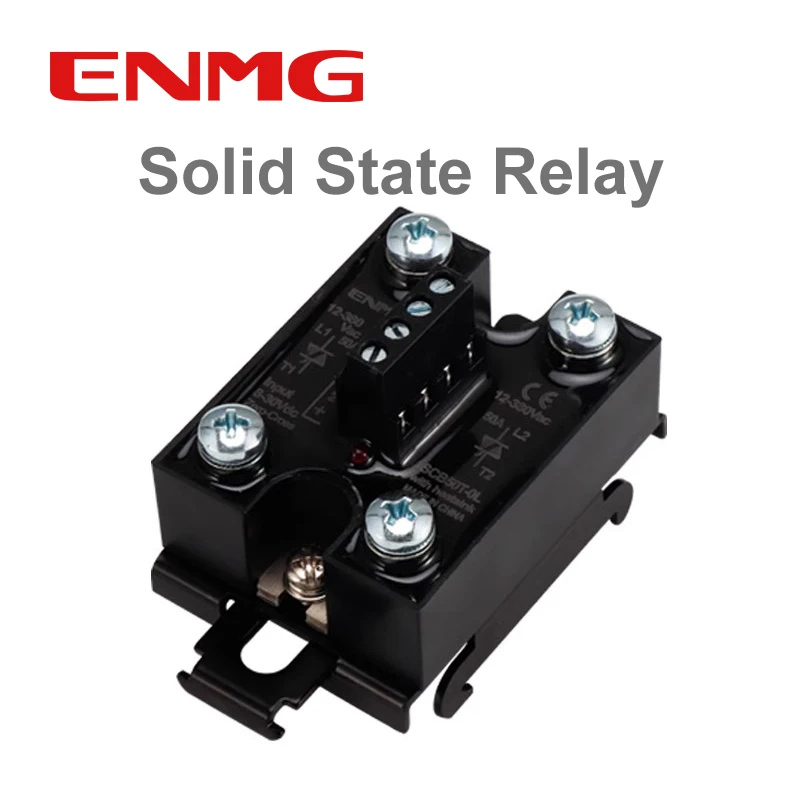 ENMG Dual-Channel Single-Phase Solid State Relay - 40A, Dual Independent Control, 220V AC Output, 8-30V DC Input