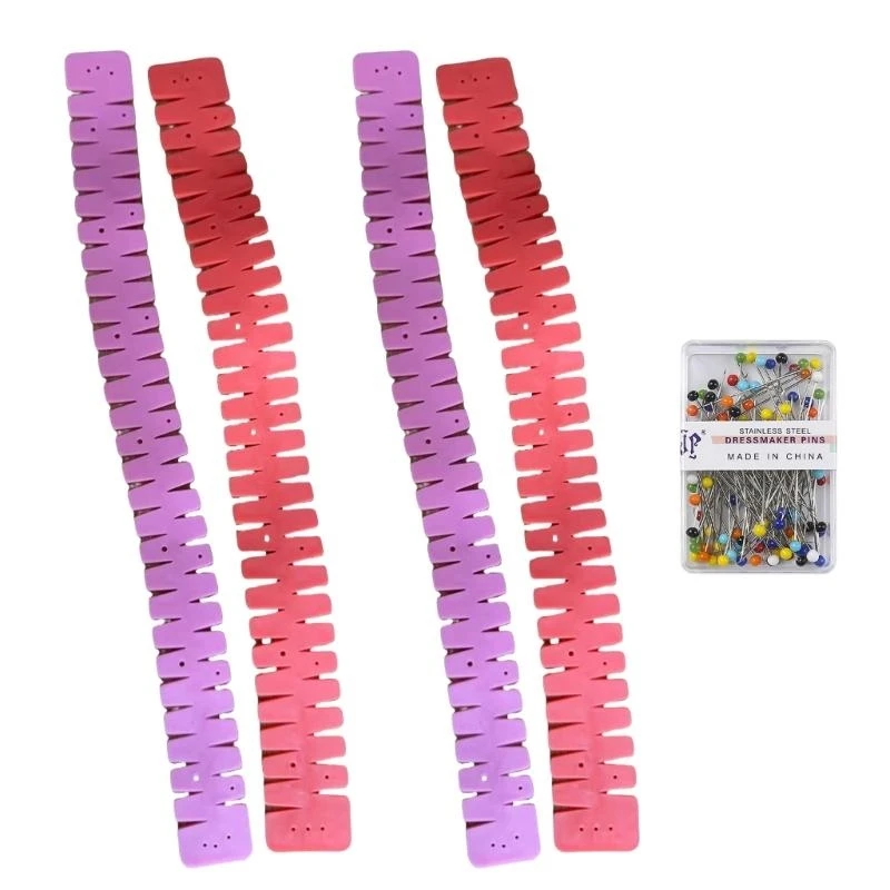 964E 1 Pair Heat Resistant Hemming Ruler For Straight Curved Fabric Edges Sewing Aid